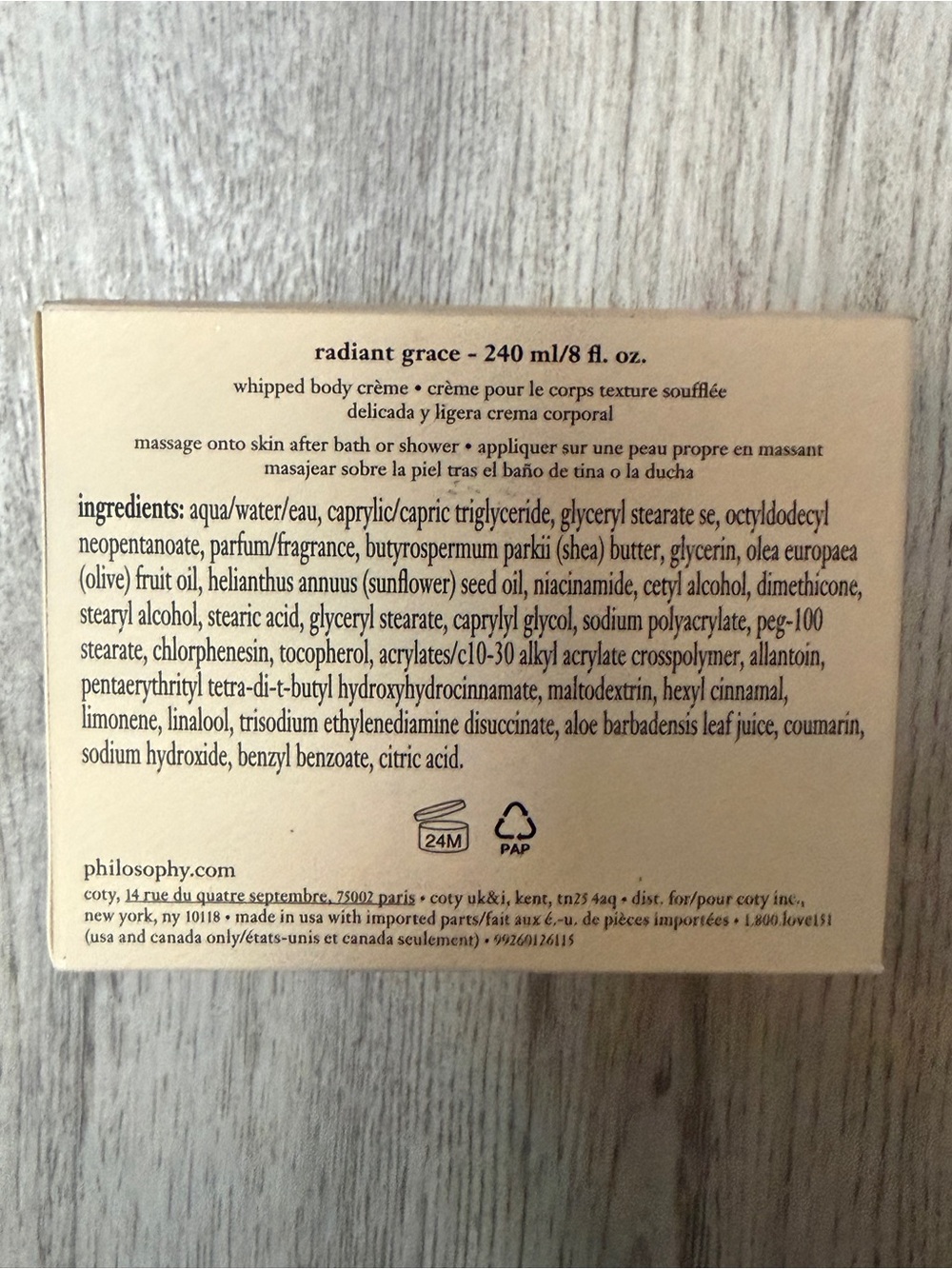 NEW Philosophy 8 oz. Radiant Grace Whipped Body Crème - Picture 3 of 4